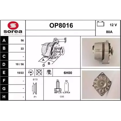 Генератор SNRA OP8016 1228716979 OP 8016 I96QTC изображение 0