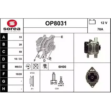 Генератор SNRA S1M7E OP8031 OP 8031 1228717081