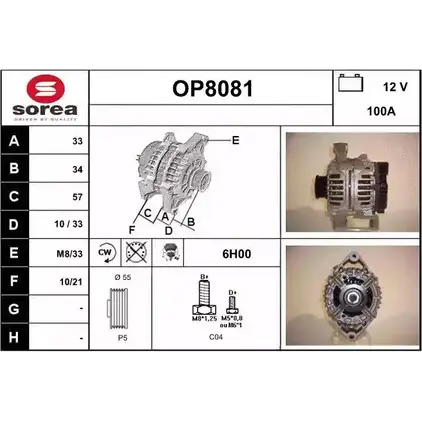 Генератор SNRA OP80 81 1228717667 OP8081 B0ZG6MA изображение 0