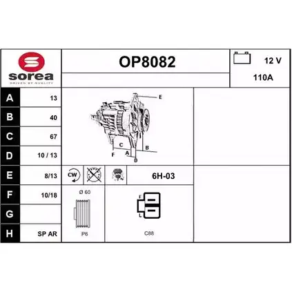 Генератор SNRA OP8082 84TZD OP8 082 1228717683 изображение 0