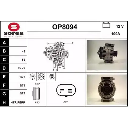 Генератор SNRA OP809 4 1228717833 OP8094 1GGQV