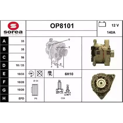 Генератор SNRA OP8101 OP81 01 1228717899 E4NAH