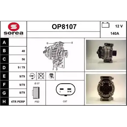 Генератор SNRA OP8107 S8VAEO O P8107 1228717933 изображение 0