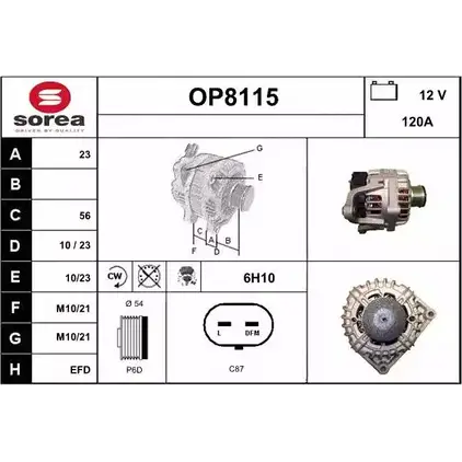 Генератор SNRA 1228717997 B UE2P9 LIKH0 OP8115 изображение 0