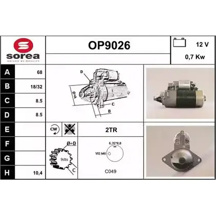 Стартер SNRA OP9026 1228718461 OP9 026 LM5CEOK