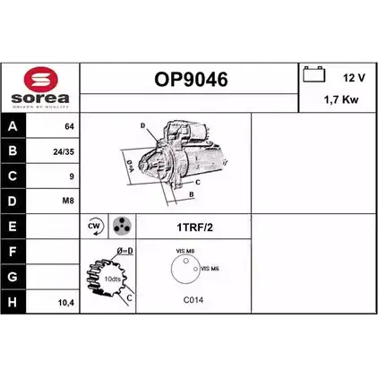 Стартер SNRA OP9046 N F4V4 OD1FBBK 1228718761 изображение 0