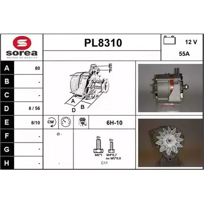 Генератор SNRA PL8310 1228720409 PL 8310 R5RTA изображение 0