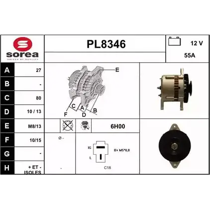 Генератор SNRA 1228720597 PL8 346 PL8346 AAWUJ2M изображение 0