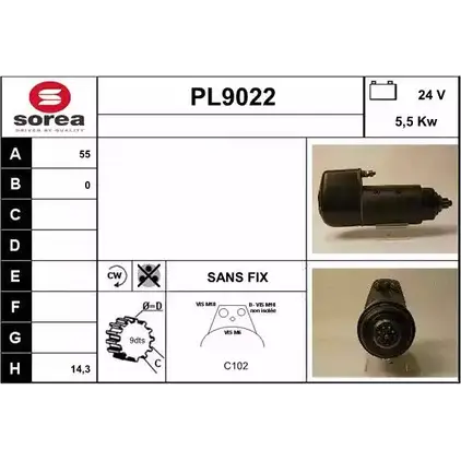 Стартер SNRA PL902 2 PL9022 1228720861 X8GUY17 изображение 0