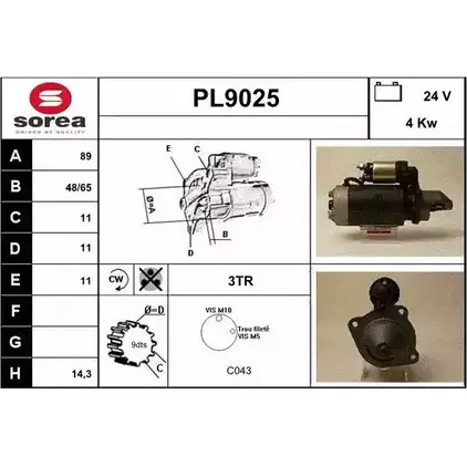 Стартер SNRA P L9025 1228720871 N79I4LD PL9025 изображение 0
