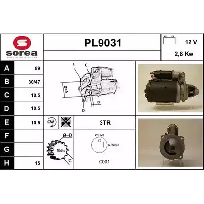 Стартер SNRA 1228720879 PL9031 PL90 31 J6GTWZ изображение 0