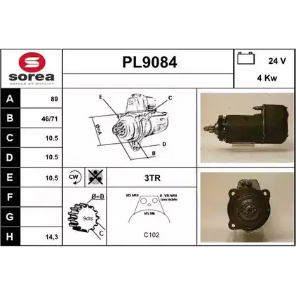 Стартер SNRA PL9 084 IW2S49 1228721129 PL9084 изображение 0