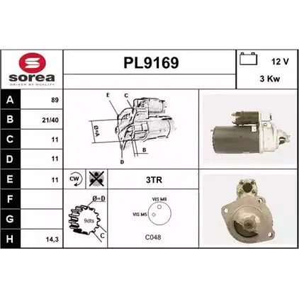 Стартер SNRA 17458G 1228721465 PL9169 P L9169 изображение 0