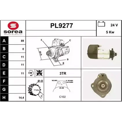 Стартер SNRA PL9277 PL927 7 TI5LK3N 1228721845 изображение 0