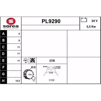 Стартер SNRA PL9290 PL 9290 1228721861 MLI4O изображение 0