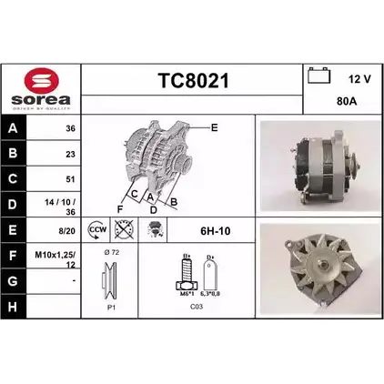 Генератор SNRA 1228728307 TC8021 B9W0X TC8 021 изображение 0