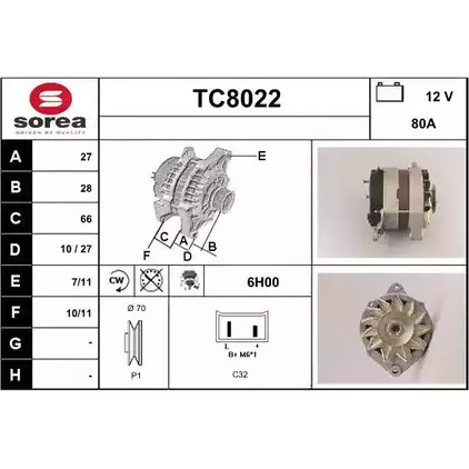 Генератор SNRA TC8022 1228728313 TC8 022 N5E30