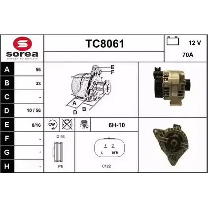 Генератор SNRA T C8061 YSO3K 1228728665 TC8061