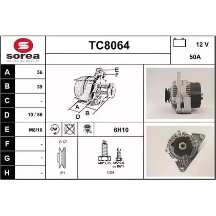 Генератор SNRA TC8064 1228728699 TC806 4 B7EWS изображение 0