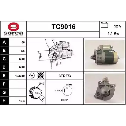 Стартер SNRA AEV5JE6 1228729493 T C9016 TC9016 изображение 0