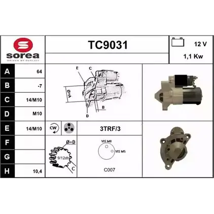 Стартер SNRA Q6EHH32 TC903 1 1228729667 TC9031