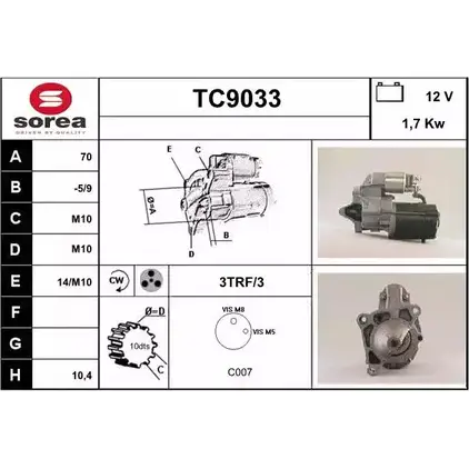 Стартер SNRA TC 9033 TC9033 1228729675 O9WDPQ изображение 0