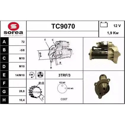 Стартер SNRA 1228729809 TC907 0 P88HD TC9070