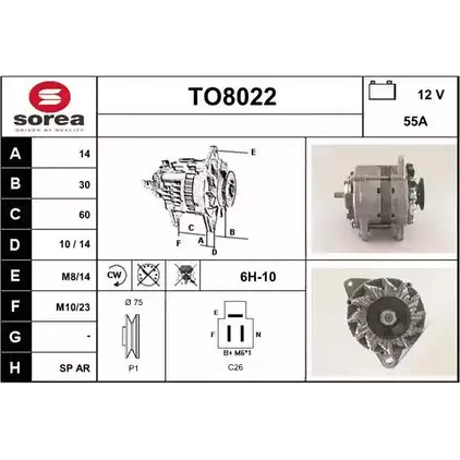 Генератор SNRA TO802 2 1228730191 82VU7 TO8022 изображение 0