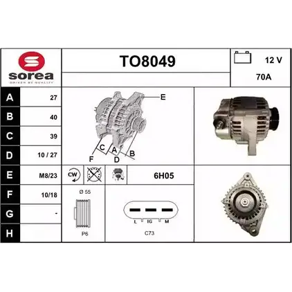 Генератор SNRA TO8049 1228730529 T O8049 GHMVG1V изображение 0