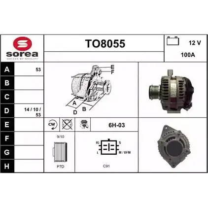 Генератор SNRA TO 8055 XZC8V 1228730617 TO8055 изображение 0
