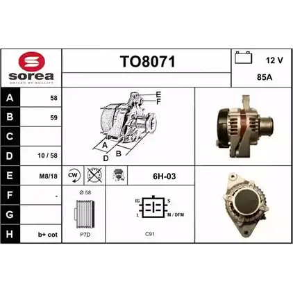 Генератор SNRA 1228730717 TO8 071 TO8071 8Y93L8 изображение 0