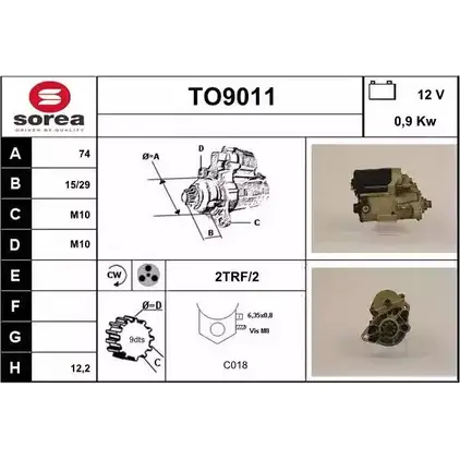 Стартер SNRA R2U7VY4 1228731041 TO90 11 TO9011