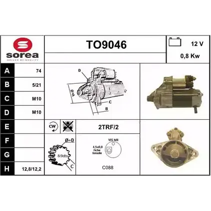 Стартер SNRA T O9046 1228731449 FJ5FMY2 TO9046 изображение 0