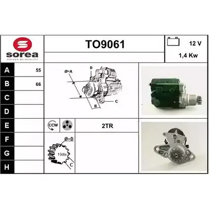 Стартер SNRA TO9061 1228731549 SLCH2UO TO9 061 изображение 0