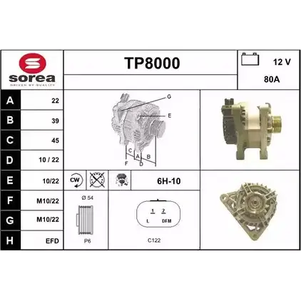 Генератор SNRA TP8 000 1228731643 YHPMT5 TP8000