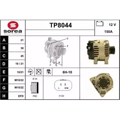 Генератор SNRA TP8 044 1228731887 TP8044 KS9JT8