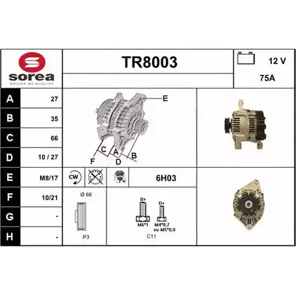 Генератор SNRA TR8003 RQFCE 1228732243 TR800 3
