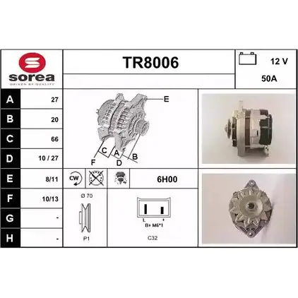 Генератор SNRA TR8 006 1228732261 TR8006 U9FDW