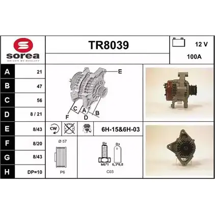 Генератор SNRA RMMKXB TR8039 1228732391 TR80 39 изображение 0