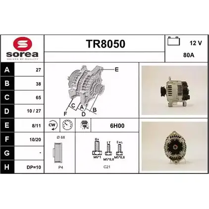 Генератор SNRA 4JNR7C TR8050 TR8 050 1228732453 изображение 0