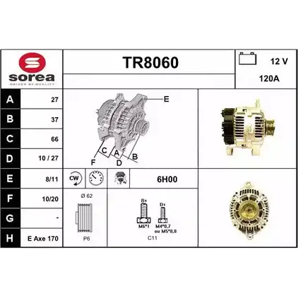 Генератор SNRA D2DFQ4 TR8 060 TR8060 1228732507