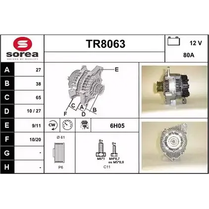 Генератор SNRA T R8063 M8SXZ 1228732527 TR8063