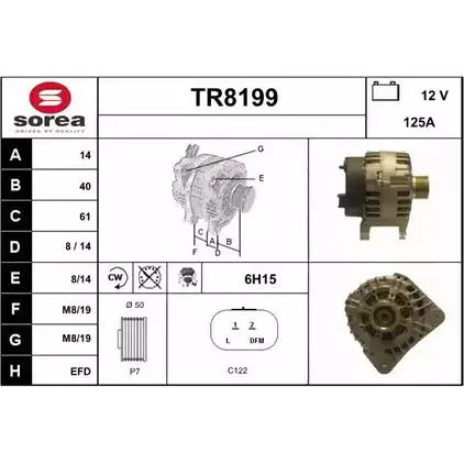 Генератор SNRA T R8199 TR8199 1A3UX6B 1228732995