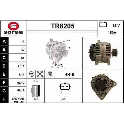 Генератор SNRA TR8205 TR82 05 1228733039 K5U651
