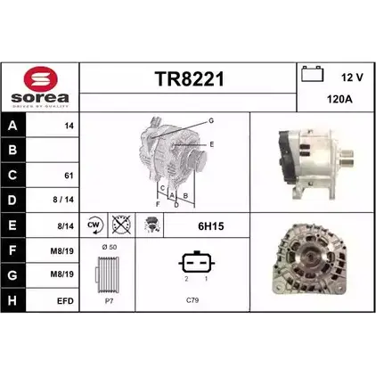 Генератор SNRA L8TVP 1228733149 TR8221 TR 8221 изображение 0