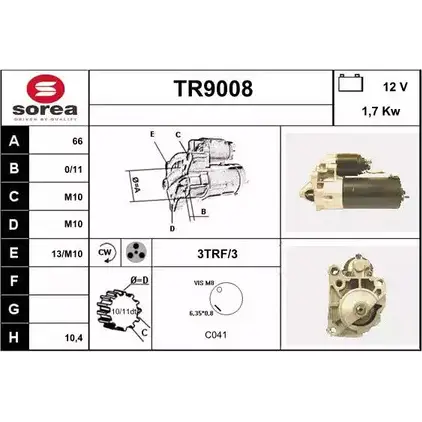 Стартер SNRA T R9008 TR9008 1228733449 U3TDNVE изображение 0