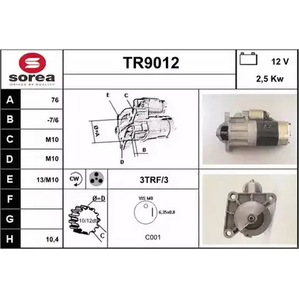 Стартер SNRA TR9012 VQ2XGZF 1228733511 T R9012
