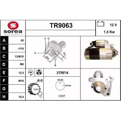 Стартер SNRA TR9063 TR906 3 788POXB 1228733905