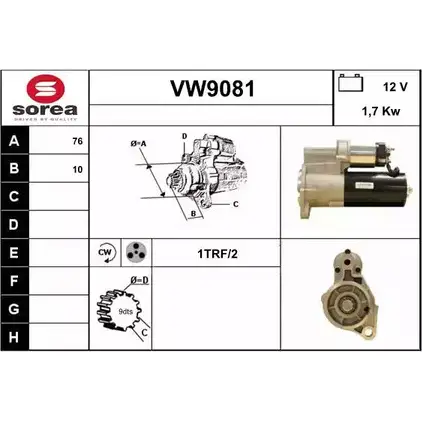 Стартер SNRA 4WYWZ VW9081 VW 9081 1228737163 изображение 0