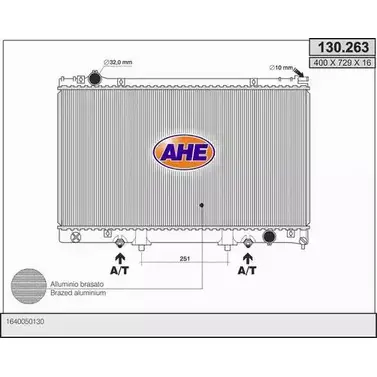 Радиатор охлаждения двигателя AHE V8S N3P9 ZT006 130.263 1229029553 изображение 0